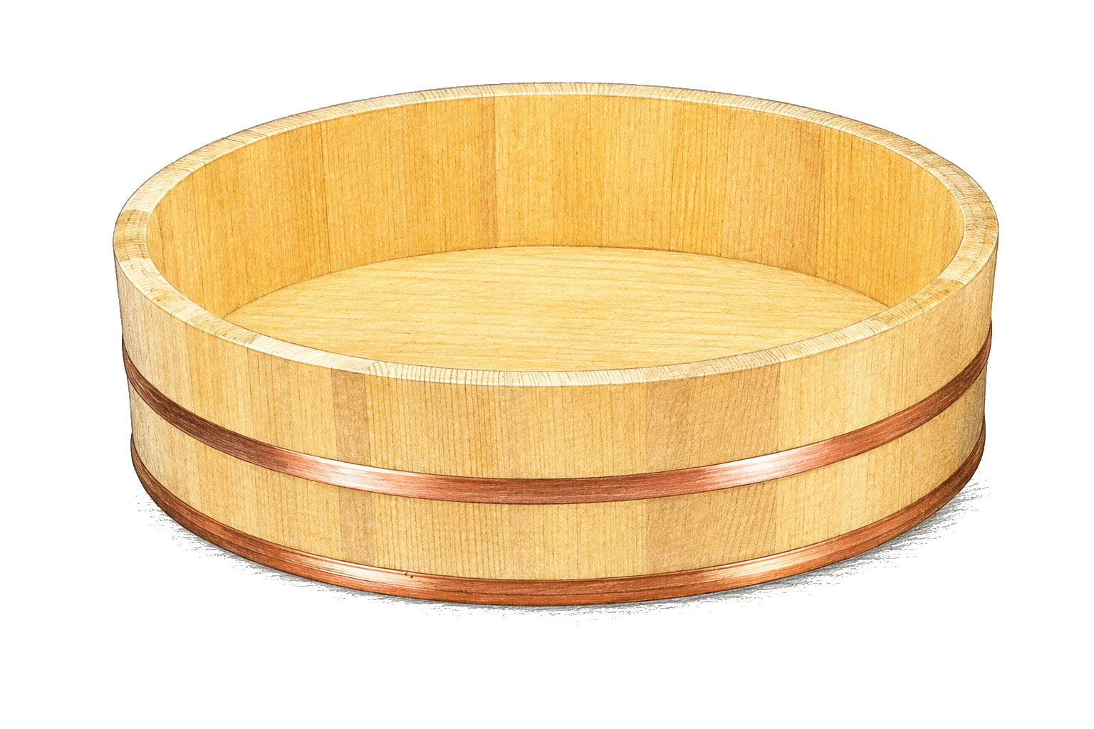 Hangiri — cuenco de madera para arroz de sushi